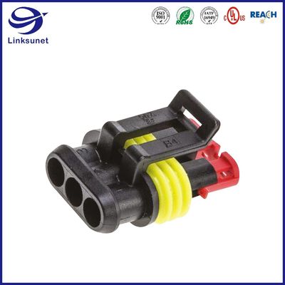 Superseal 1.5 1 Row 6.0mm Latch Lock TE Connectivity AMP Connectors for Car