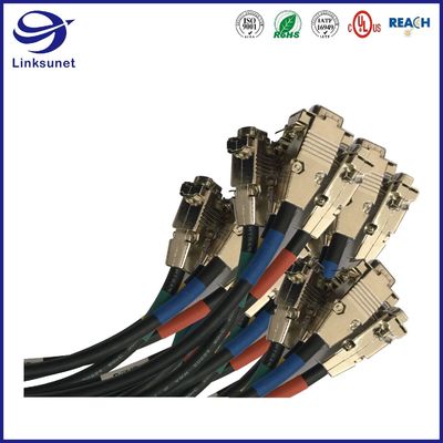 Soldering Electrical Wire harness with DB25 add DB9 Male / Female PVC connector