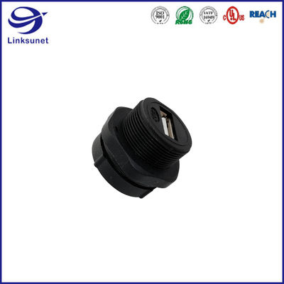 USB 2.0 Type A Panel Mount Circular Connector for Data transmission wire harness