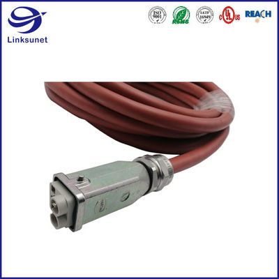Heavy Duty Wiring Harness With HanQ 3A IP65 Bulkhead PC Connector